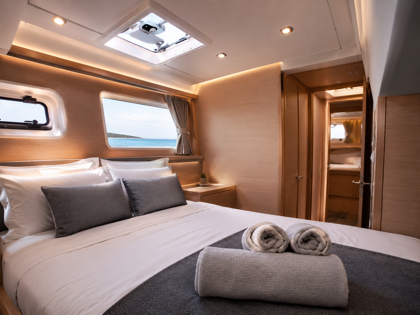 Double cabin inside the Lagoon INVITEY Yacht